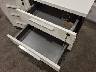 2x Modern Office Mobile Drawer Units