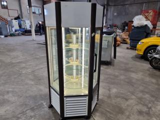 Mobile Hexagonal Shaped Refrigerated Food Display Cabinet