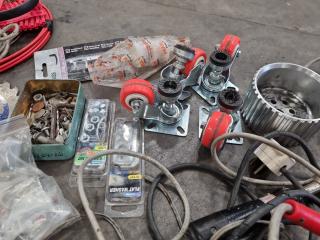 Assorted Tools, Fastening Hardware, Castors, & More