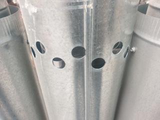 5 x Galvanised Double Layer Flues