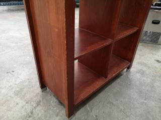 Contemporary Wood Shelf Unit for Home or Cafe