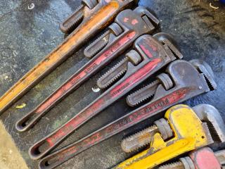 7x Assorted Pipe Wrenches