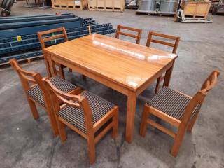 Stylish Macrocarpa Cafe Table and Chairs Set.