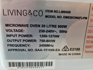 Living & Co 800W Microwave Oven