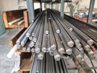 Approximately 60 Lengths Hex Steel 