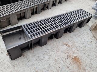 Assorted Outdoor Drainage Gutter Assemblies