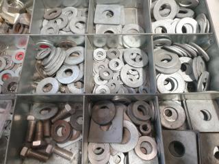 Steel Tray of Washers