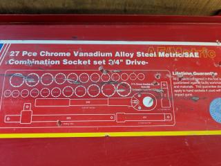 TTi 3/4" Drive Combination Socket Set, Metric & Imperial Sizes