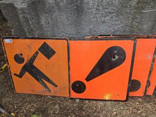 9 x Road Works Signs 