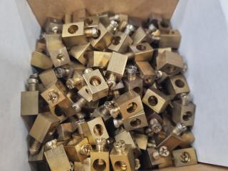 Assorted Brass Terminal Blocks, Nuts, Washers, Bulk Lots