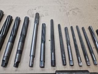 Assortment of 17 Spiral Flute Reamers