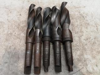 5x Mill Drills w/ Morse Taper Shanks