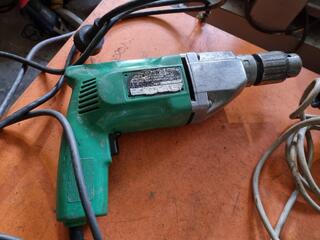 3x Assorted Hitachi Corded Drills
