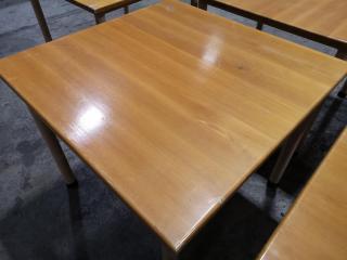 5x Wood Topped Cafe Tables