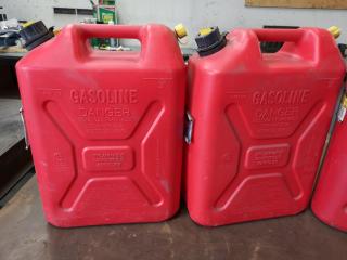 3x 20L Plastic Petrol Fuel Cans