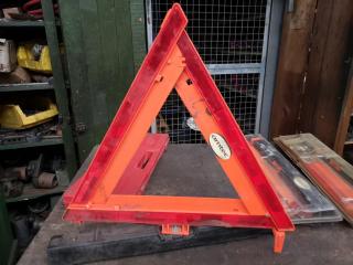 4x Folding Automotive Safety Hazard Triangles