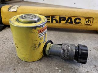 Enerpac Hydraulic Pump w/ 3x Hydraulic Cylinder Attachments