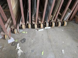 2 x Large Sliding Section Material Racks 