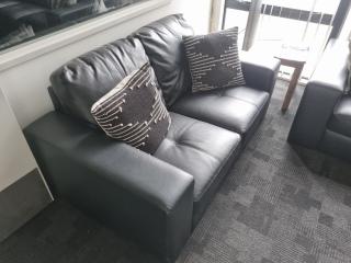 Two Seater Leather Look Couch