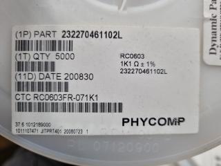 14,000x Phycomp Thick Film Resistors 232270461102L, Bulk, New