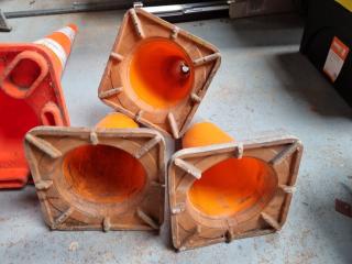 4x Orange Safety Road Cones