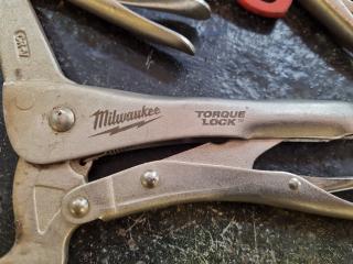 3x Milwaukee Torque-Lock C-Clamps