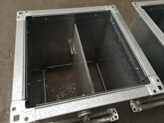 4x Commercial Ventilation Square Duct Dampers, 250mm Size