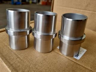 169x AISI 304 Satin Stainless Steel Couplings, Bulk Lot
