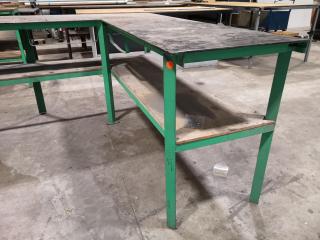 Workshop L-Shaped Corner Work Table Workbench