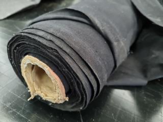 2x Rolls of Black Fabric Material