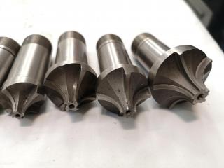 15x Assorted Corner Rounding End Mill Bits, Imperial Sizes