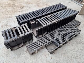 Assorted Outdoor Drainage Gutter Assemblies