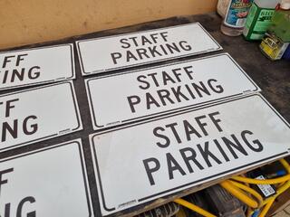 6x Staff Parking Signs