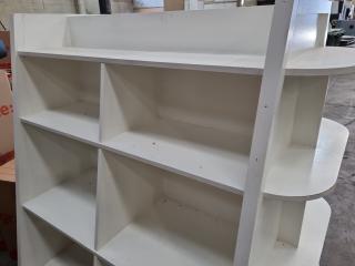 Sturdy Wooden 3-Sided Retail Display Shelf