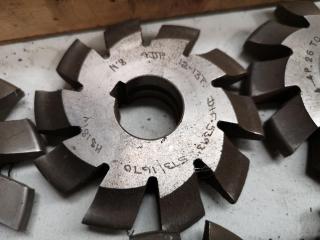 8x Assorted Gear Mill Cutters