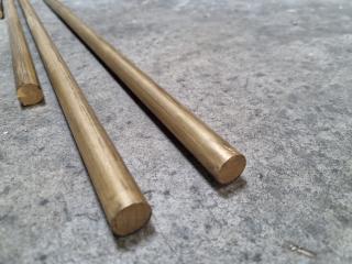 5x Solid Brass Bars, 20mm Diameter