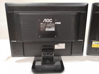 2x AOC 22" LCD Computer Monitors