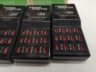 6x 12-Port USB Fast Chargers