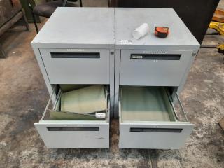 2 x 4 Drawer Filling Cabinets