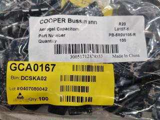 2000x Cooper Bussmann Super Capacitors PB-5R0V105-R, Bulk Lot, New