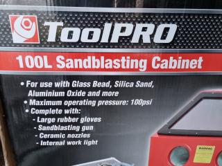 ToolPro 100L Sandblasting Cabinet, New in Box
