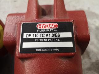 2x Hydac Inline Hydraulic Pressure Filter Housings