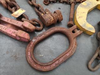 Assorted Lifting Hooks, Links, Chains & More