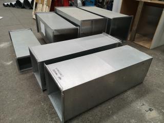 6x Assorted Commercial Galvanised Ventilation Ducting Units