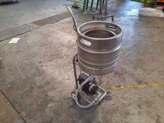 Trolley Mounted Electric Pump with Keg Reservoir