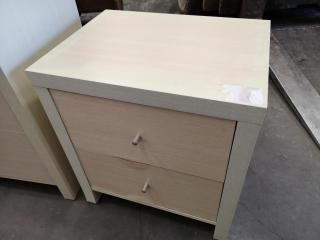 Bedroom Tallboy Drawers w/ 2x Bedside Cabinets