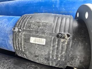 Assorted Blue Poly Pipe Sections