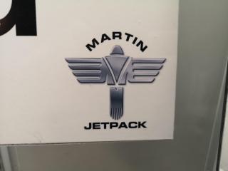 2x Car Park "Reserved" Signage w/ Martin Jetpack Logos