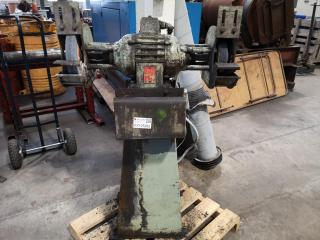 3-phase 255mm Industrial Bench Grinder w/ Stand