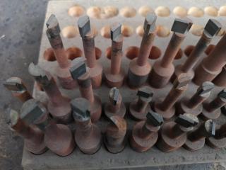 60x Assorted Milling / Lathe Cutting Tools